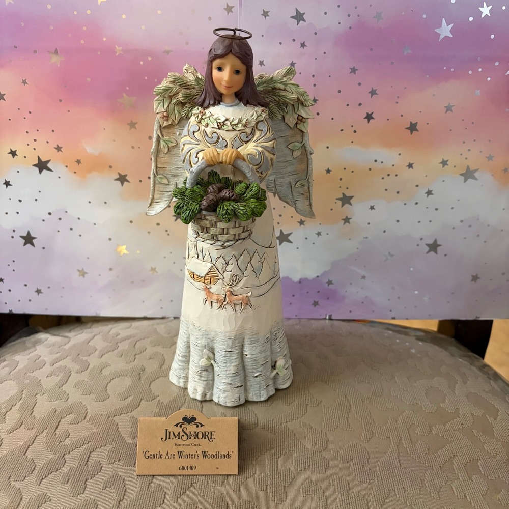 Jim Shore Heartwood Creek Gentle Are Winters Woodlands Angel Figurine 6001409